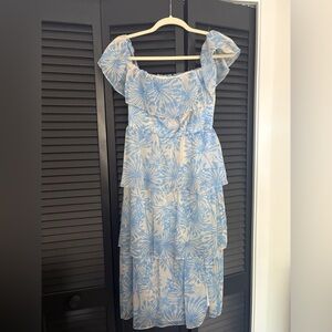 Amanda Uprichard special occasion dress. Off the shoulder strapless dress.